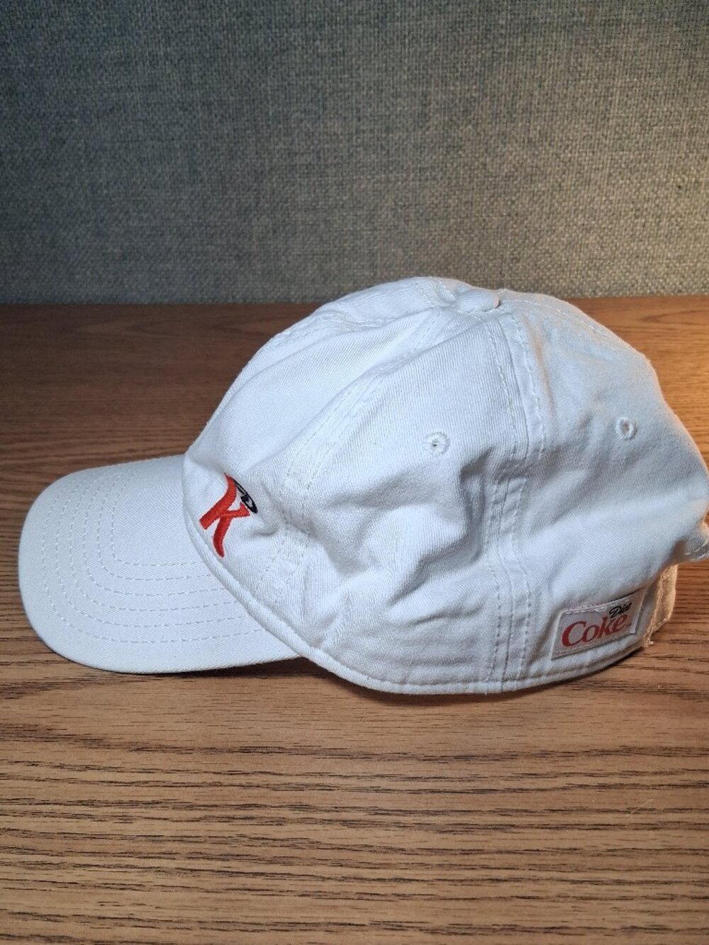 Diet Coke Ballcap White Red Coca-Cola Baseball Cap Hat Soda Bubbles Used - Picture 2 of 8